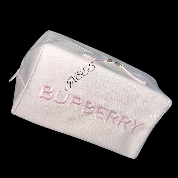 (Light-Pink) Burberry Beauty (Embroidered) Cosmetic-Makeup Bag/Pouch - Picture 3 of 15